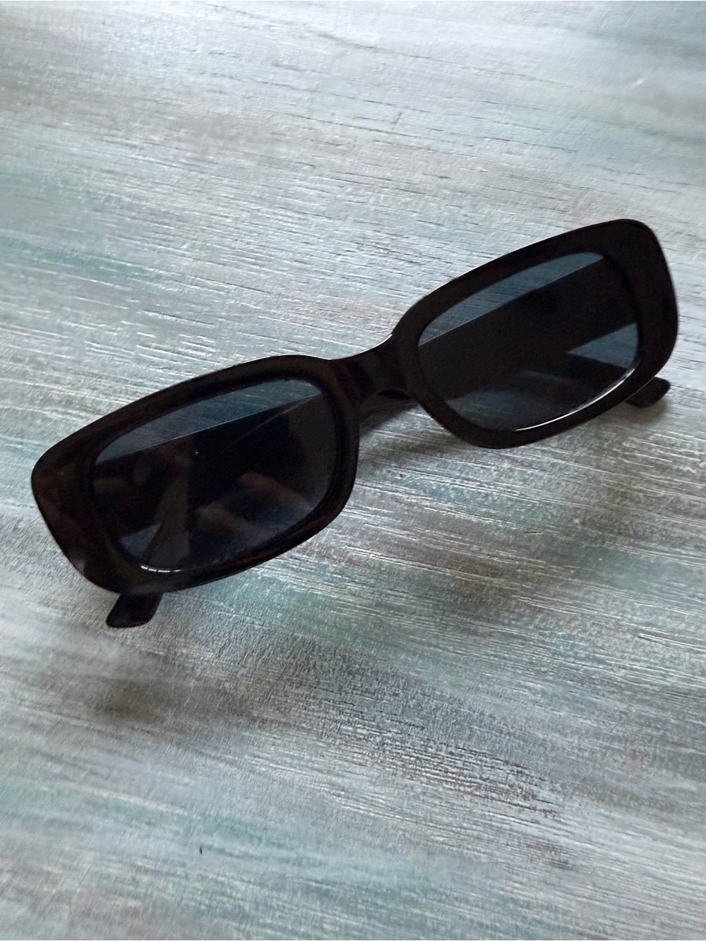 Black Rectangular Sunglasses - Classic Women's Shades